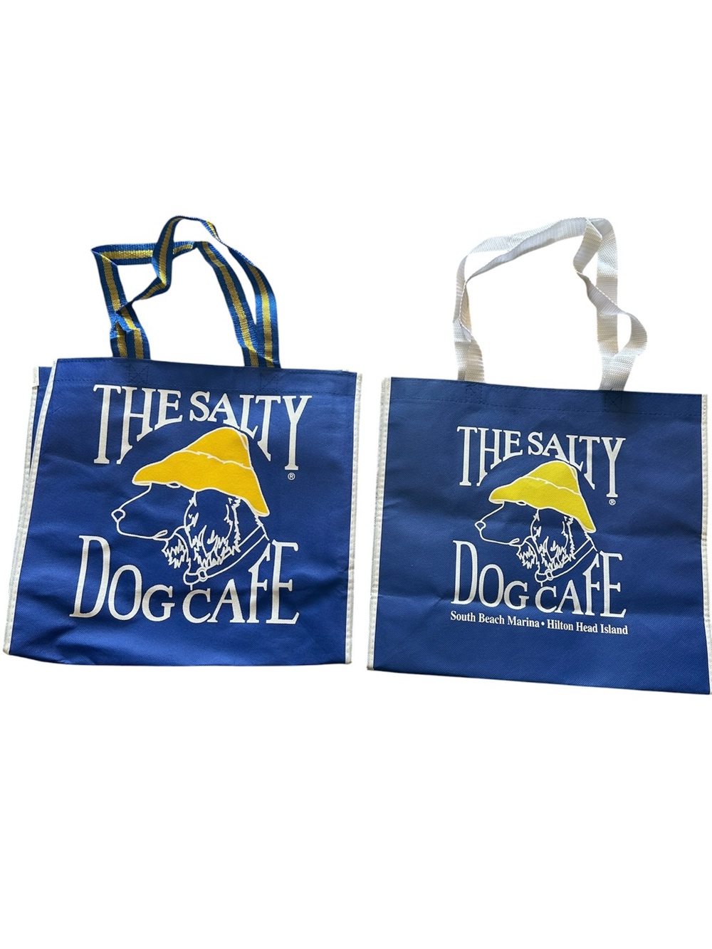 2X The Salty Dog Cafe Tote Bags, unused, Hilton Head